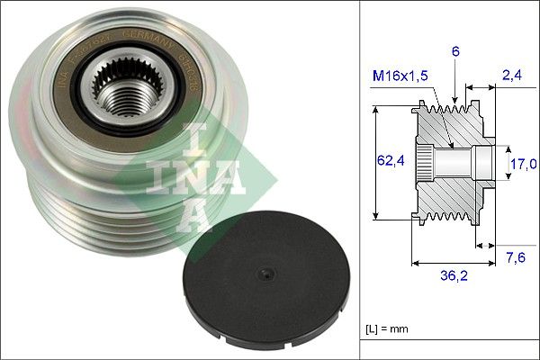 Schaeffler INA 535 0238 10 Alternator Freewheel Clutch