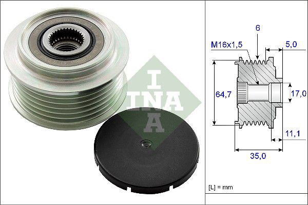 Schaeffler INA 535 0250 10 Alternator Freewheel Clutch