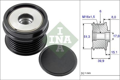 Alternator Freewheel Clutch Schaeffler INA 535 0252 10