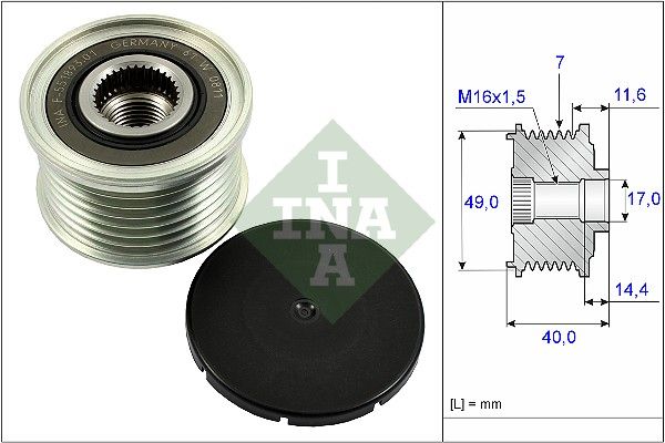 Schaeffler INA 535 0254 10 Alternator Freewheel Clutch