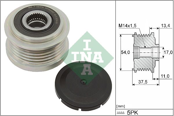 Schaeffler INA 535 0278 10 Alternator Freewheel Clutch