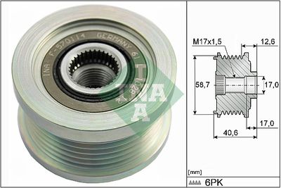Alternator Freewheel Clutch Schaeffler INA 535 0283 10