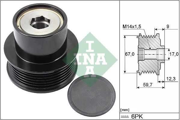 Schaeffler INA 535 0288 10 Alternator Freewheel Clutch