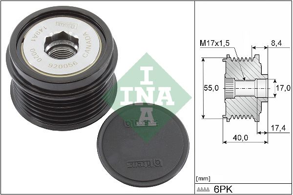 Schaeffler INA 535 0336 10 Alternator Freewheel Clutch