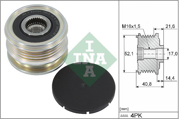 Schaeffler INA 535 0345 10 Alternator Freewheel Clutch