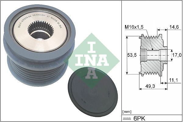 Schaeffler INA 535 0364 10 Alternator Freewheel Clutch