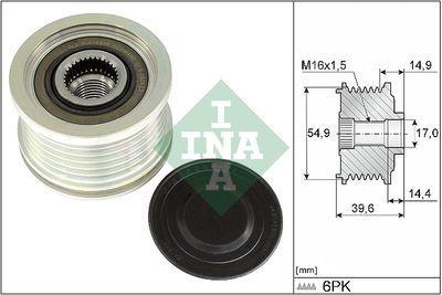 Alternator Freewheel Clutch Schaeffler INA 535 0368 10