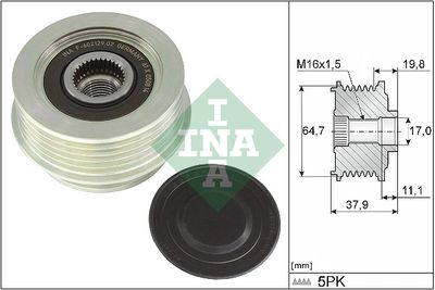 Alternator Freewheel Clutch Schaeffler INA 535 0370 10