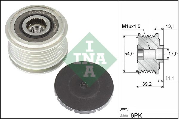 Schaeffler INA 535 0375 10 Alternator Freewheel Clutch