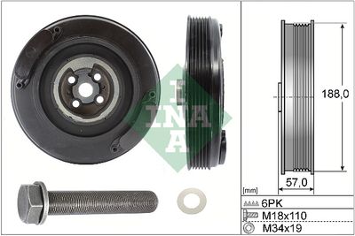 Belt Pulley Set, crankshaft Schaeffler INA 544 0002 20