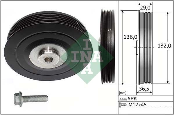 Schaeffler INA 544 0007 20 Belt Pulley Set, crankshaft