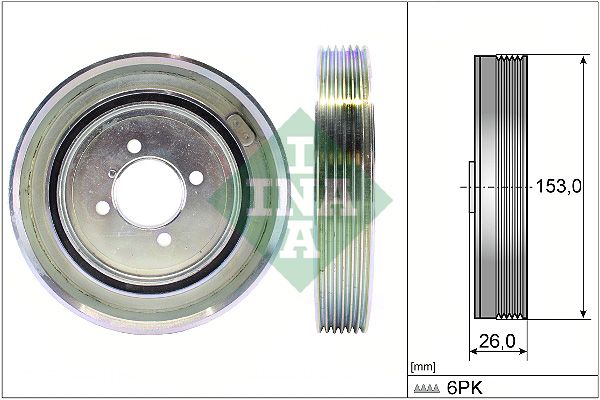 Schaeffler INA 544 0040 10 Belt Pulley, crankshaft