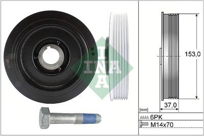 Belt Pulley Set, crankshaft Schaeffler INA 544 0058 20