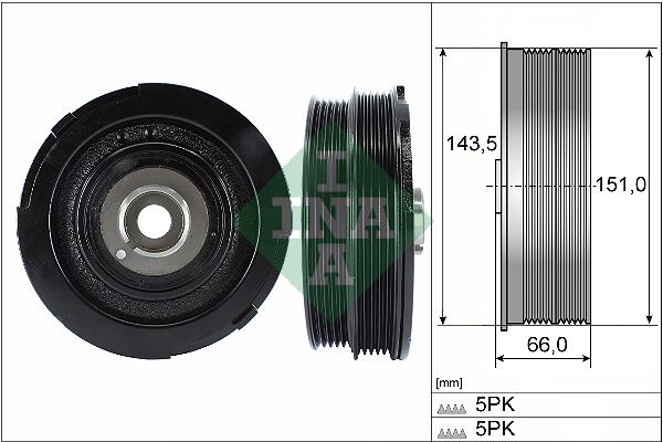 Schaeffler INA 544 0069 10 Belt Pulley, crankshaft