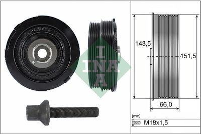 Belt Pulley Set, crankshaft Schaeffler INA 544 0069 20
