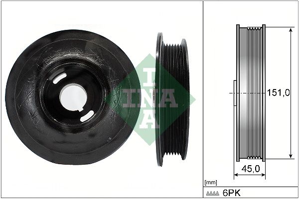 Schaeffler INA 544 0072 10 Belt Pulley, crankshaft