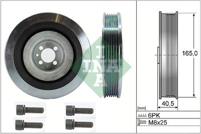 Belt Pulley Set, crankshaft Schaeffler INA 544 0080 20