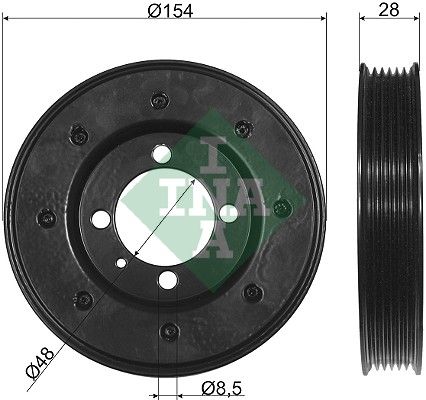 Schaeffler INA 544 0081 10 Belt Pulley, crankshaft