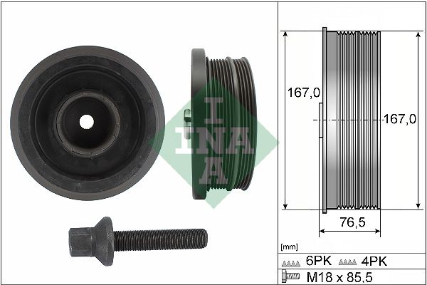 Schaeffler INA 544 0082 20 Belt Pulley Set, crankshaft