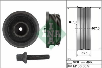 Belt Pulley Set, crankshaft Schaeffler INA 544 0082 20