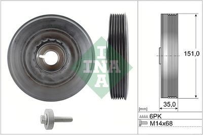 Belt Pulley Set, crankshaft Schaeffler INA 544 0090 20
