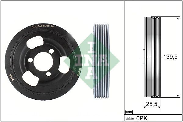 Schaeffler INA 544 0096 10 Belt Pulley, crankshaft
