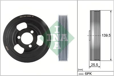 Belt Pulley, crankshaft Schaeffler INA 544 0096 10