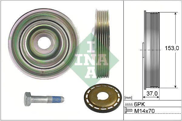 Schaeffler INA 544 0097 21 Belt Pulley Set, crankshaft