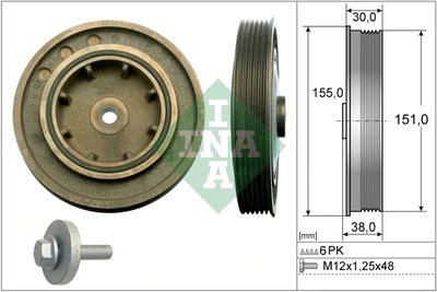 Belt Pulley Set, crankshaft Schaeffler INA 544 0101 20