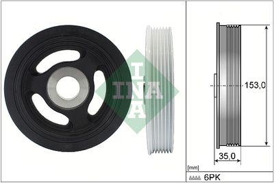 Belt Pulley, crankshaft Schaeffler INA 544 0104 10