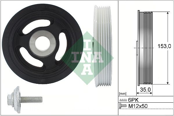 Schaeffler INA 544 0104 20 Belt Pulley Set, crankshaft