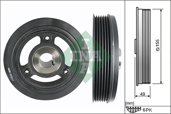 Schaeffler INA 544 0106 10 Belt Pulley, crankshaft