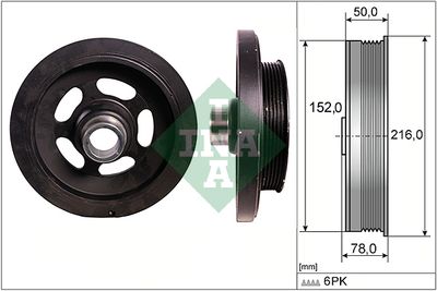 Belt Pulley, crankshaft Schaeffler INA 544 0111 10