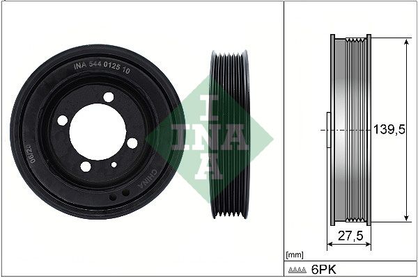 Schaeffler INA 544 0125 10 Belt Pulley, crankshaft