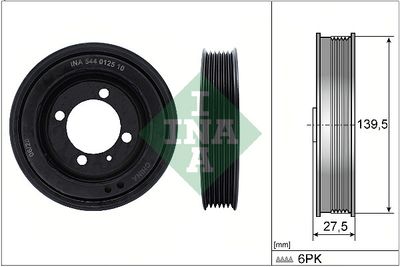 Belt Pulley, crankshaft Schaeffler INA 544 0125 10