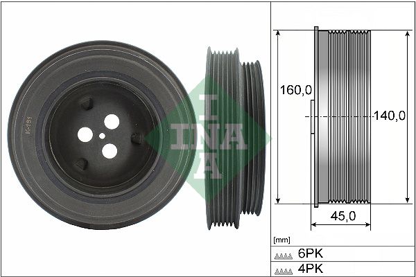 Schaeffler INA 544 0131 10 Belt Pulley, crankshaft
