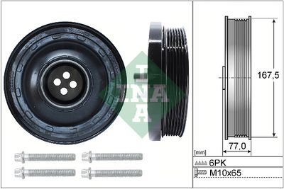 Belt Pulley Set, crankshaft Schaeffler INA 544 0137 20