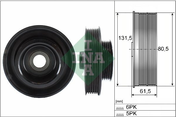 Schaeffler INA 544 0141 10 Belt Pulley, crankshaft