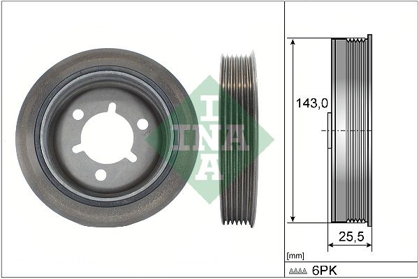 Schaeffler INA 544 0145 10 Belt Pulley, crankshaft