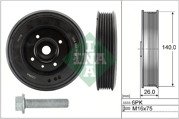 Schaeffler INA 544 0158 20 Belt Pulley Set, crankshaft