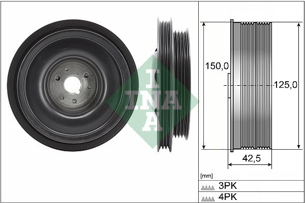 Schaeffler INA 544 0161 10 Belt Pulley, crankshaft