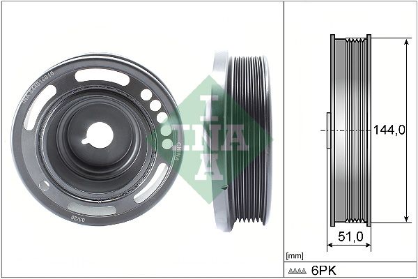 Schaeffler INA 544 0168 10 Belt Pulley, crankshaft