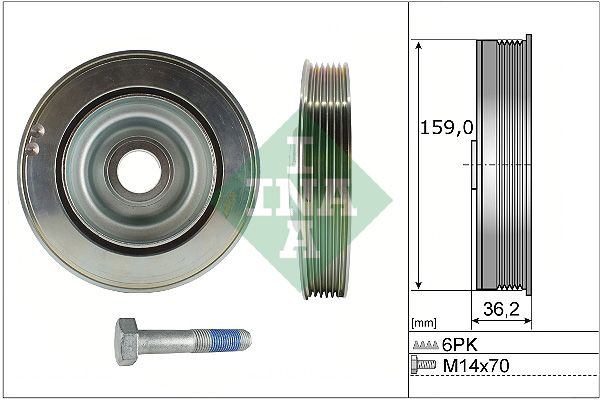 Schaeffler INA 544 0173 20 Belt Pulley Set, crankshaft