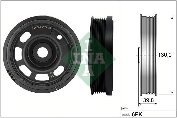 Schaeffler INA 544 0174 10 Belt Pulley, crankshaft