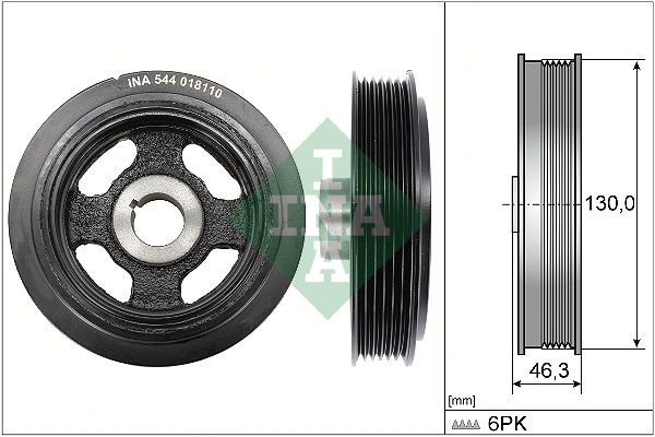 Schaeffler INA 544 0181 10 Belt Pulley, crankshaft