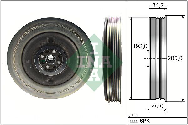 Schaeffler INA 544 0504 10 Belt Pulley, crankshaft