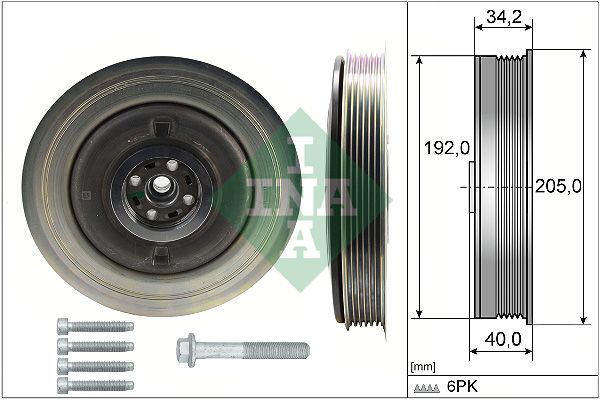 Schaeffler INA 544 0504 20 Belt Pulley Set, crankshaft