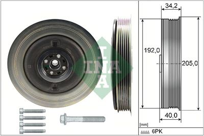 Belt Pulley Set, crankshaft Schaeffler INA 544 0504 20