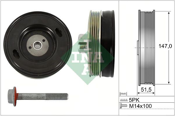 Schaeffler INA 544 0509 20 Belt Pulley Set, crankshaft