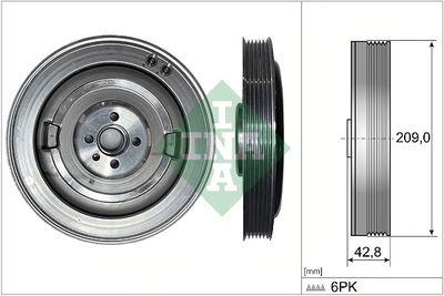 Belt Pulley, crankshaft Schaeffler INA 544 0514 10